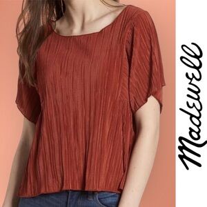 Madewell Burnt Orange Micropleat
Top,‎ Size XXS, MSRP $45